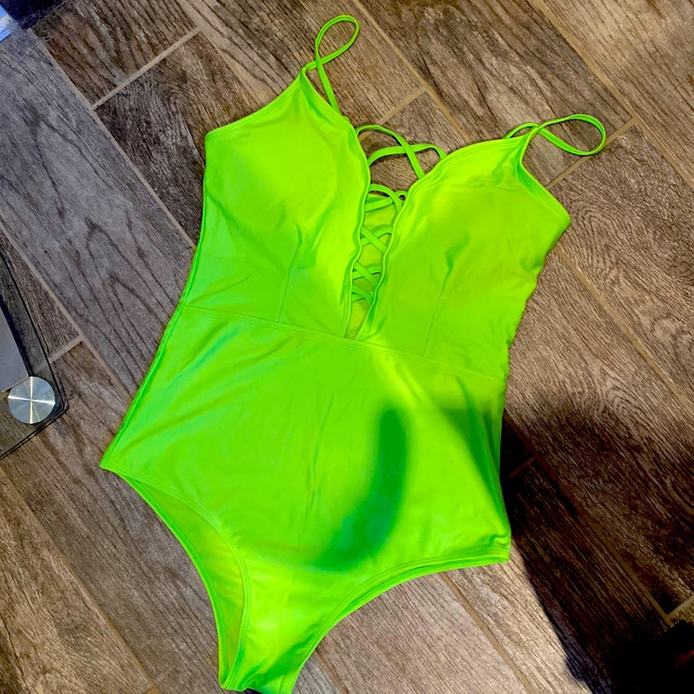 Neon one piece swimsuit